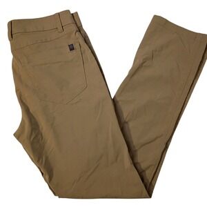 tasc Performance Pants 30x32 (30) Tailored Beige Straight Golf 5 Pocket Bamboo
